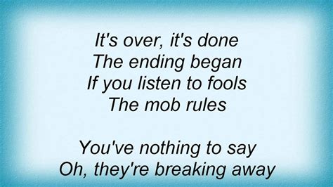 the mob rules lyrics meaning|The Meaning Behind The Song: The Mob Rules by Dio.